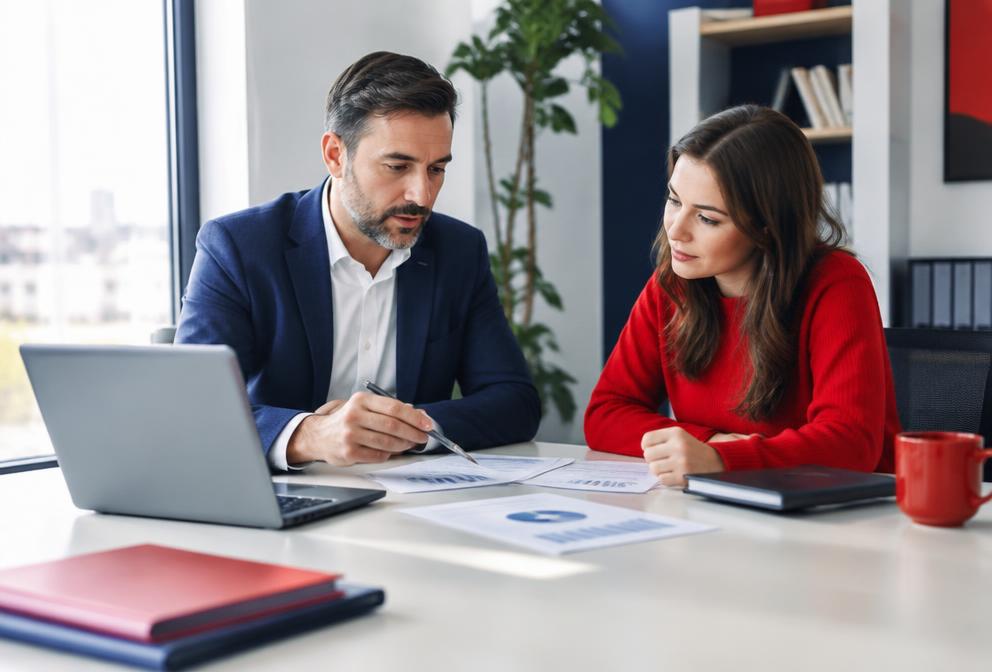 Business owner discussing financing options with an adviser