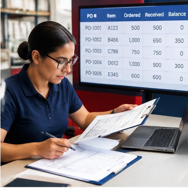 Purchase order quantity check