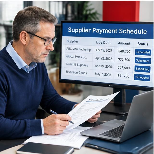 Supplier payment plan