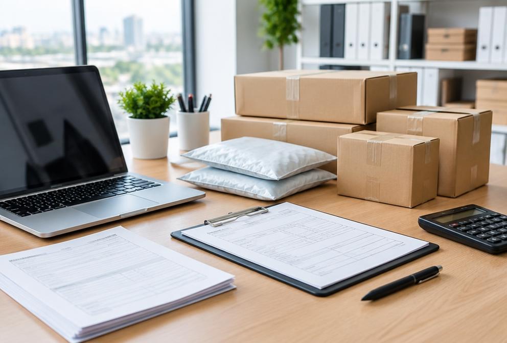Supplier payment paperwork beside finished products