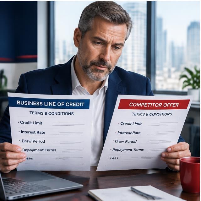Business credit line comparison