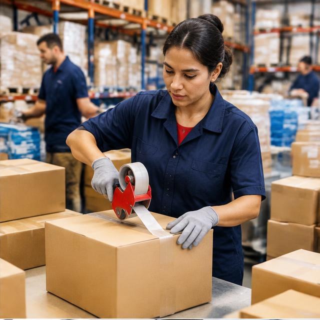 Supplier packing a customer order