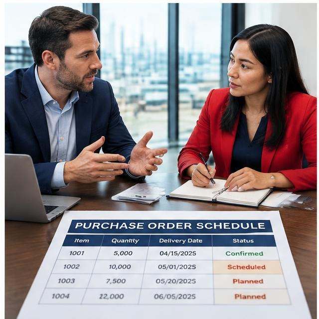 Supplier and buyer schedule review